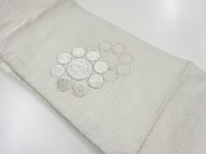 リサイクル　抽象花模様刺繍名古屋帯
